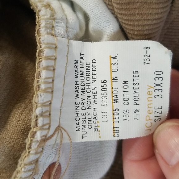Plain Pockets Vintage 32 X 29Tan Corduroy Pants - Picture 4 of 7